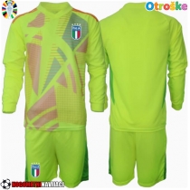 Otroške Nogometnih dresov Italija Vratar Domači EP 2024 Dolgi rokavi (+ hlače)